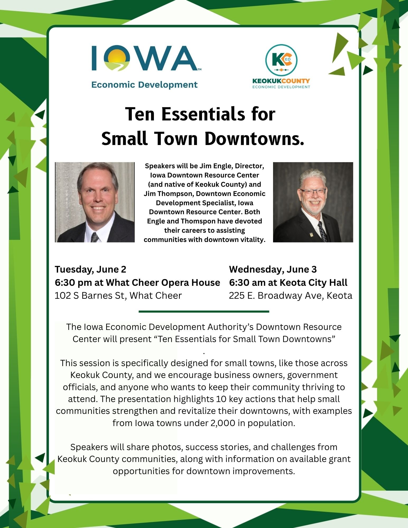 Ten Essentials for Small Town Downtowns